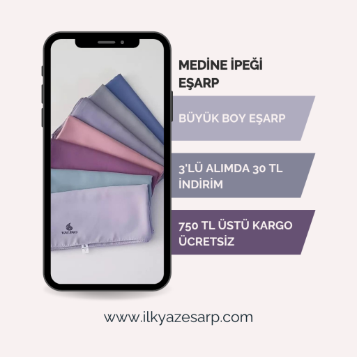 Medine İpeği Eşarpta 3'Lü Alımda 30 TL İndirim Kar